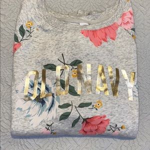 Floral sweat shirt